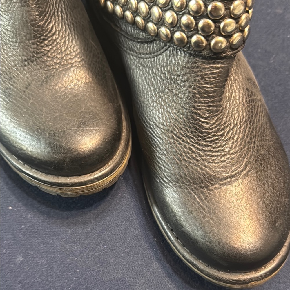 Steve Madden Black Studded Moto Boots - Picture 3 of 3